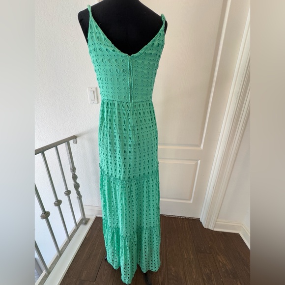 🦄 Lilly Pulitzer Size 6 Melody Maxi Dress Gustavia Green Eyelet - Picture 4 of 5